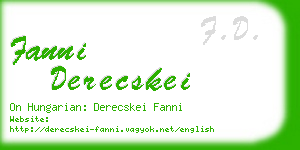 fanni derecskei business card